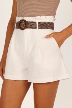 Peggy High Waisted Shorts - Off White 12 Peggy High Waisted Shorts - Off White -Clothing Discount Shop petal and pup usa bottoms peggy high waisted shorts off white 33394971082929