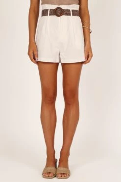 Peggy High Waisted Shorts - Off White 14 Peggy High Waisted Shorts - Off White -Clothing Discount Shop petal and pup usa bottoms peggy high waisted shorts off white 33394971148465