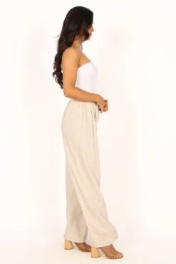 Petra Wide Leg Pant - Oatmeal 16 Petra Wide Leg Pant - Oatmeal -Clothing Discount Shop petal and pup usa bottoms petra wide leg pant oatmeal 33836377866417
