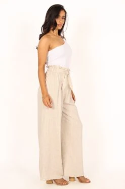 Petra Wide Leg Pant - Oatmeal 18 Petra Wide Leg Pant - Oatmeal -Clothing Discount Shop petal and pup usa bottoms petra wide leg pant oatmeal 33836377931953