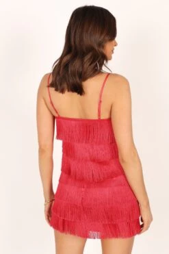 Rara Fringe Skirt - Red -Clothing Discount Shop petal and pup usa bottoms rara fringe skirt red 33779297386673