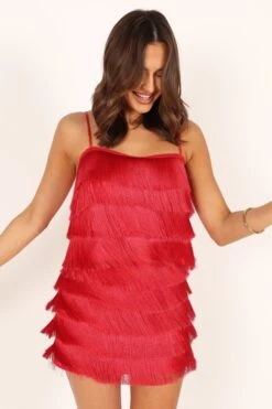 Rara Fringe Skirt - Red -Clothing Discount Shop petal and pup usa bottoms rara fringe skirt red 33779297550513