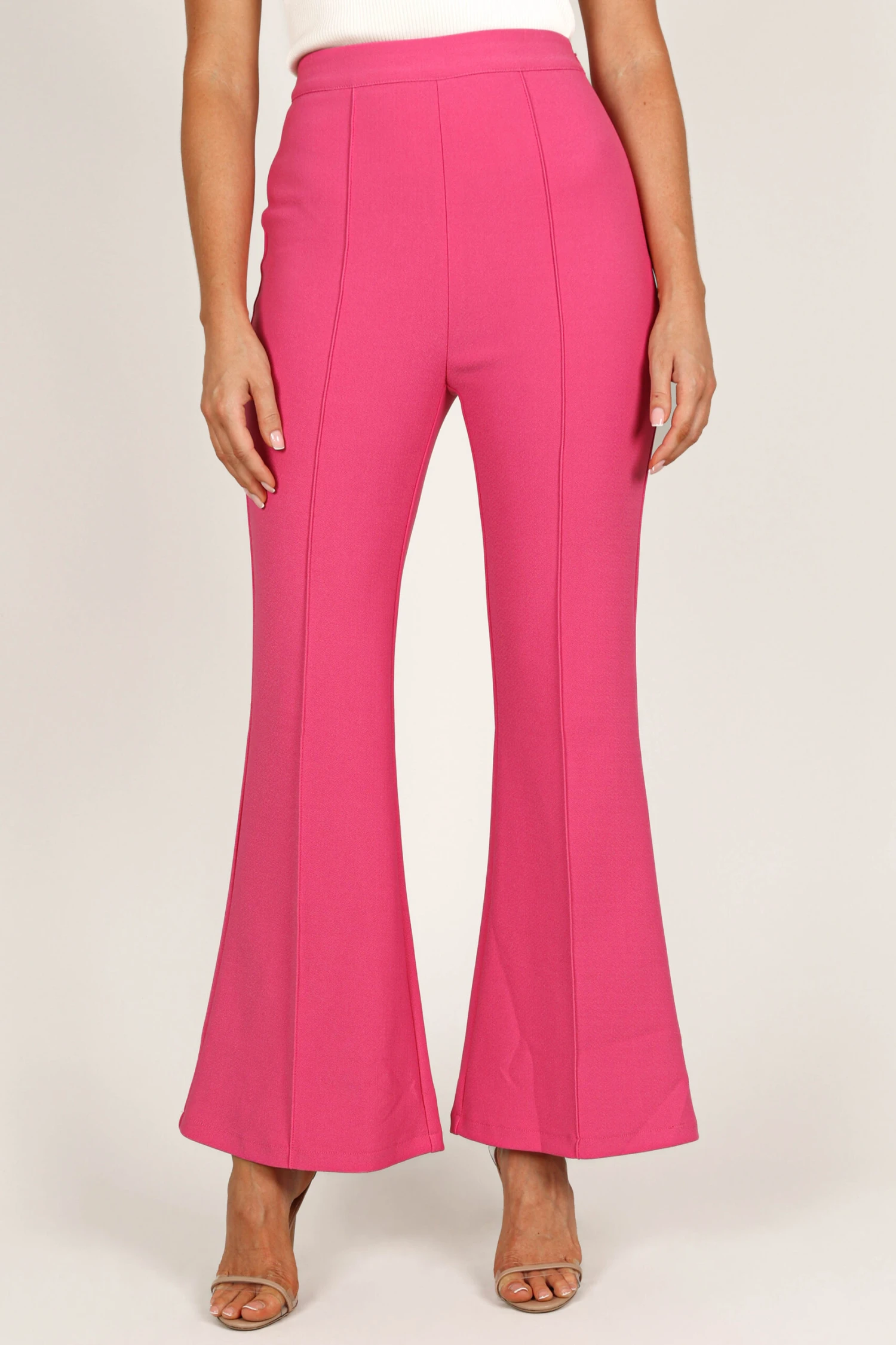 Rutherford Flared Ponte Pant - Fuchsia 5 Rutherford Flared Ponte Pant - Fuchsia - Image 3