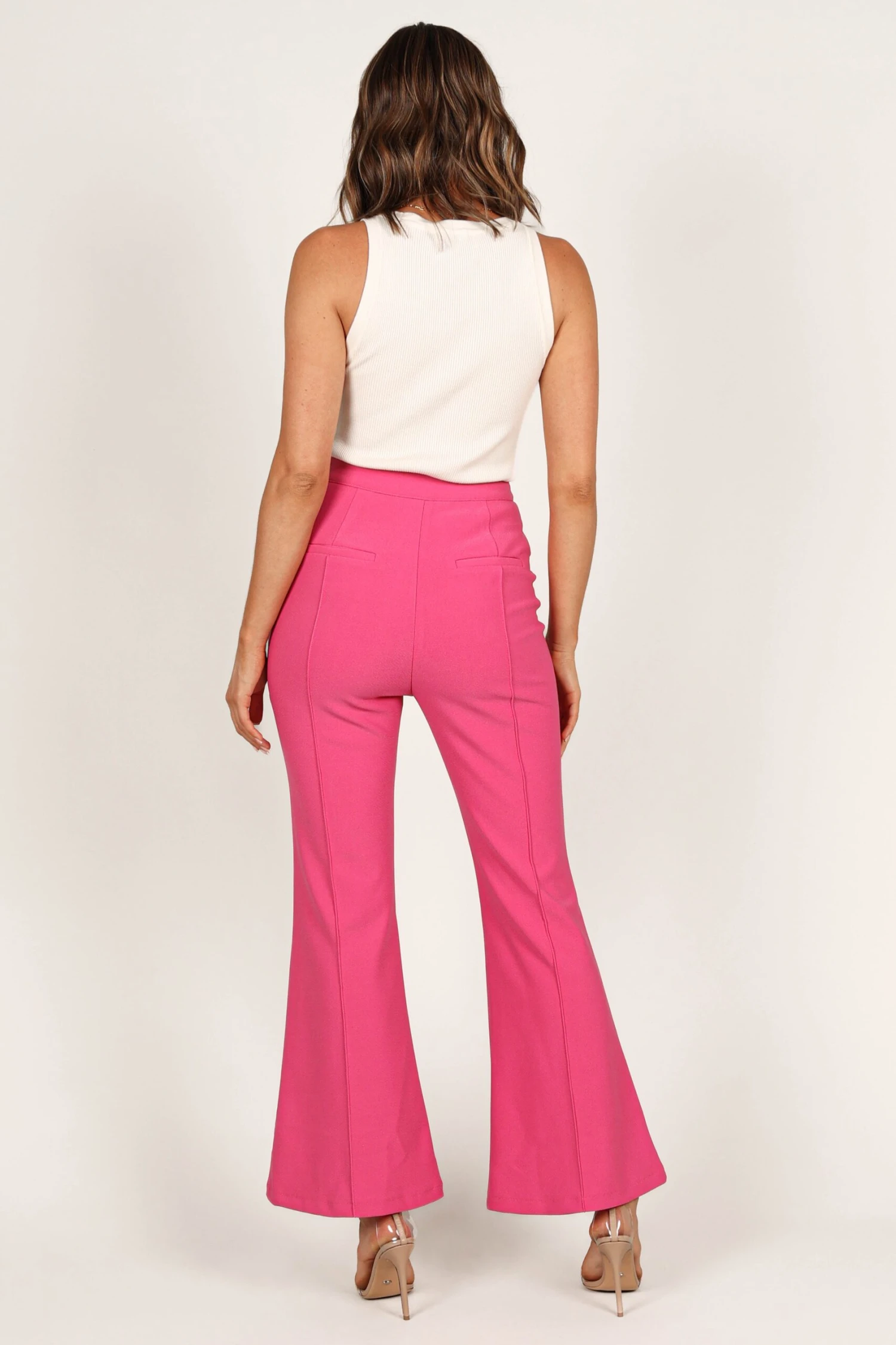 Rutherford Flared Ponte Pant - Fuchsia 8 Rutherford Flared Ponte Pant - Fuchsia - Image 6