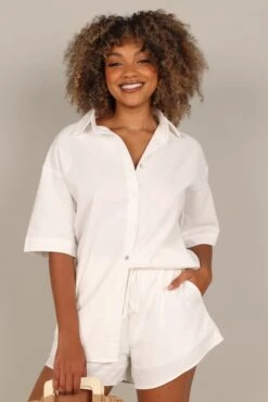 Tahlia Shorts - White -Clothing Discount Shop petal and pup usa bottoms tahlia shorts white 33690324697265