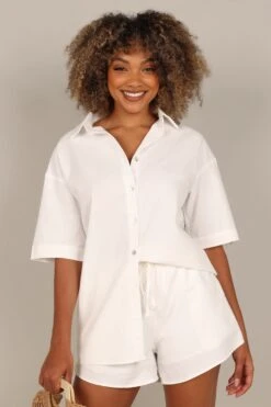 Tahlia Shorts - White -Clothing Discount Shop petal and pup usa bottoms tahlia shorts white 33690324926641