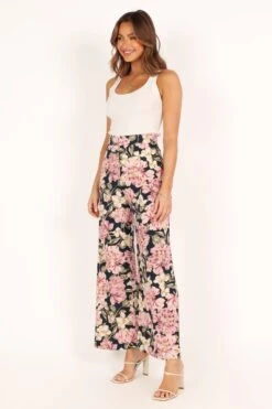 Tonya High Waist Wide Leg Pants - Navy 15 Tonya High Waist Wide Leg Pants - Navy -Clothing Discount Shop petal and pup usa bottoms tonya high waist wide leg pants navy 33512831451313