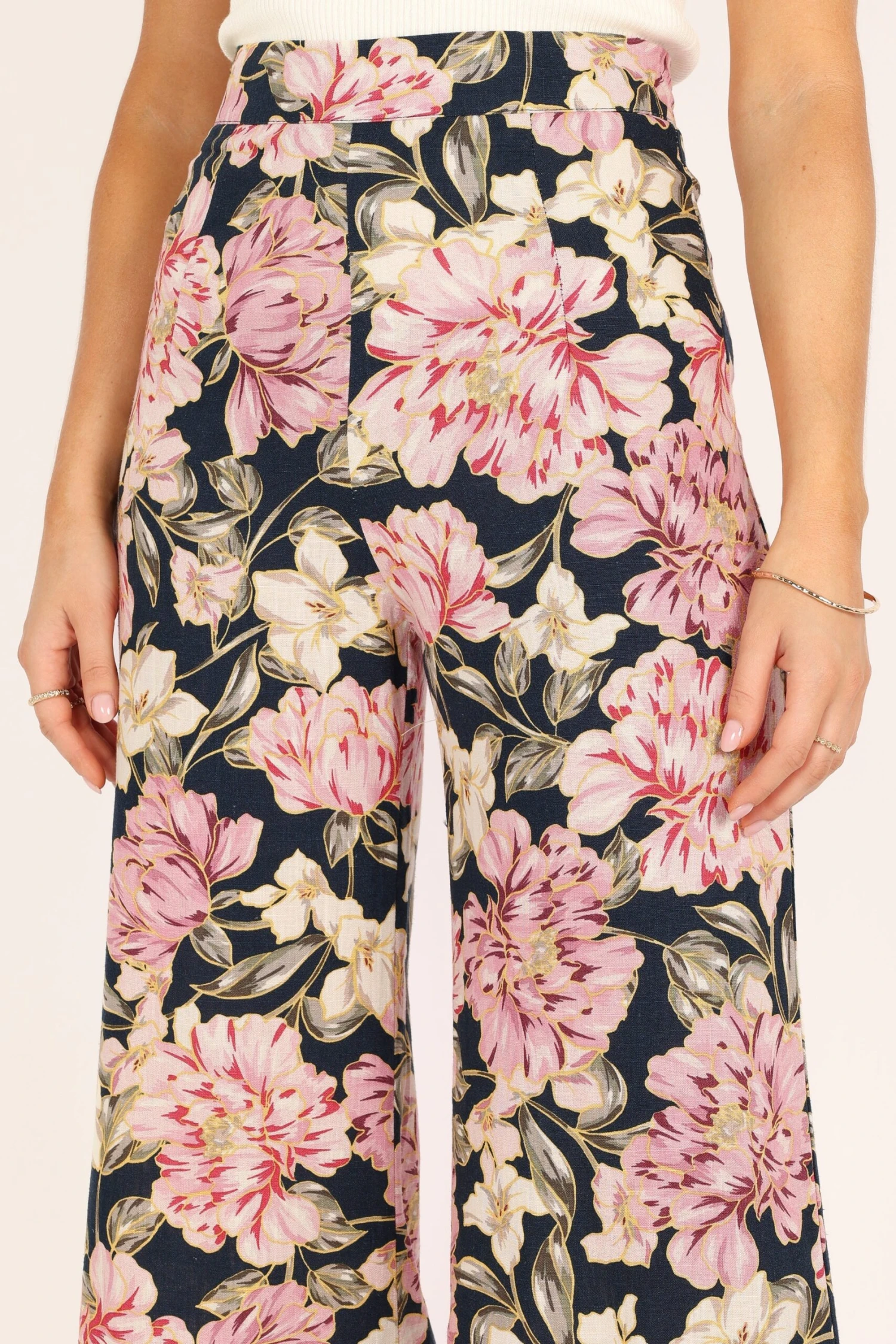 Tonya High Waist Wide Leg Pants - Navy 4 Tonya High Waist Wide Leg Pants - Navy - Image 2