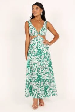 Alora Dress - Green -Clothing Discount Shop petal and pup usa dresses alora dress green 33337393774769