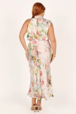 Anabelle Halter Neck Midi Dress - White Floral 23 Anabelle Halter Neck Midi Dress - White Floral -Clothing Discount Shop petal and pup usa dresses anabelle halter neck maxi dress white floral 33871057813681
