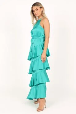 Annalise Tiered Maxi Dress - Teal 18 Annalise Tiered Maxi Dress - Teal -Clothing Discount Shop petal and pup usa dresses annalise tiered maxi dress teal 33520561586353