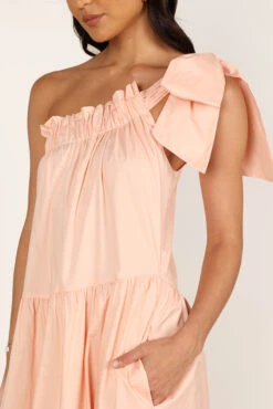 Ava One Shoulder Maxi Dress - Peach 14 Ava One Shoulder Maxi Dress - Peach -Clothing Discount Shop petal and pup usa dresses ava one shoulder maxi dress peach 33173388525745