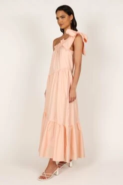 Ava One Shoulder Maxi Dress - Peach 17 Ava One Shoulder Maxi Dress - Peach -Clothing Discount Shop petal and pup usa dresses ava one shoulder maxi dress peach 33173388591281