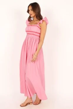 Becky Maxi Dress - Pink -Clothing Discount Shop petal and pup usa dresses becky midi dress pink 33779253117105