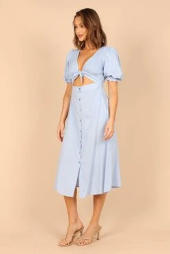 Belle Button Up Dress - Blue -Clothing Discount Shop petal and pup usa dresses belle button up dress blue 32333999210673