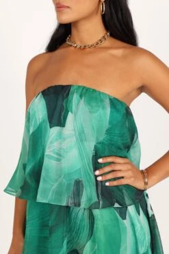 Bloom Strapless Maxi Dress - Green Floral 18 Bloom Strapless Maxi Dress - Green Floral -Clothing Discount Shop petal and pup usa dresses bloom strapless maxi dress green floral 33537179123889