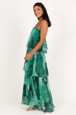 Bloom Strapless Maxi Dress - Green Floral 19 Bloom Strapless Maxi Dress - Green Floral -Clothing Discount Shop petal and pup usa dresses bloom strapless maxi dress green floral 33537179156657