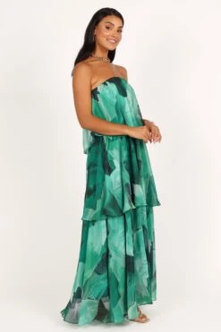 Bloom Strapless Maxi Dress - Green Floral 21 Bloom Strapless Maxi Dress - Green Floral -Clothing Discount Shop petal and pup usa dresses bloom strapless maxi dress green floral 33537179254961