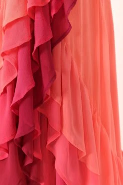 BomBon Tiered Maxi Dress - Coral Hot Pink 25 BomBon Tiered Maxi Dress - Coral Hot Pink -Clothing Discount Shop petal and pup usa dresses bombon tiered maxi dress coral hot pink 33846825222321