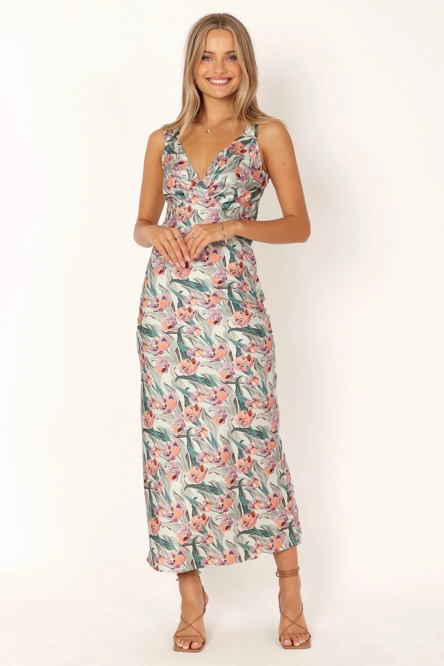 Carson Slip Maxi Dress - Sage Multi 3 Carson Slip Maxi Dress - Sage Multi