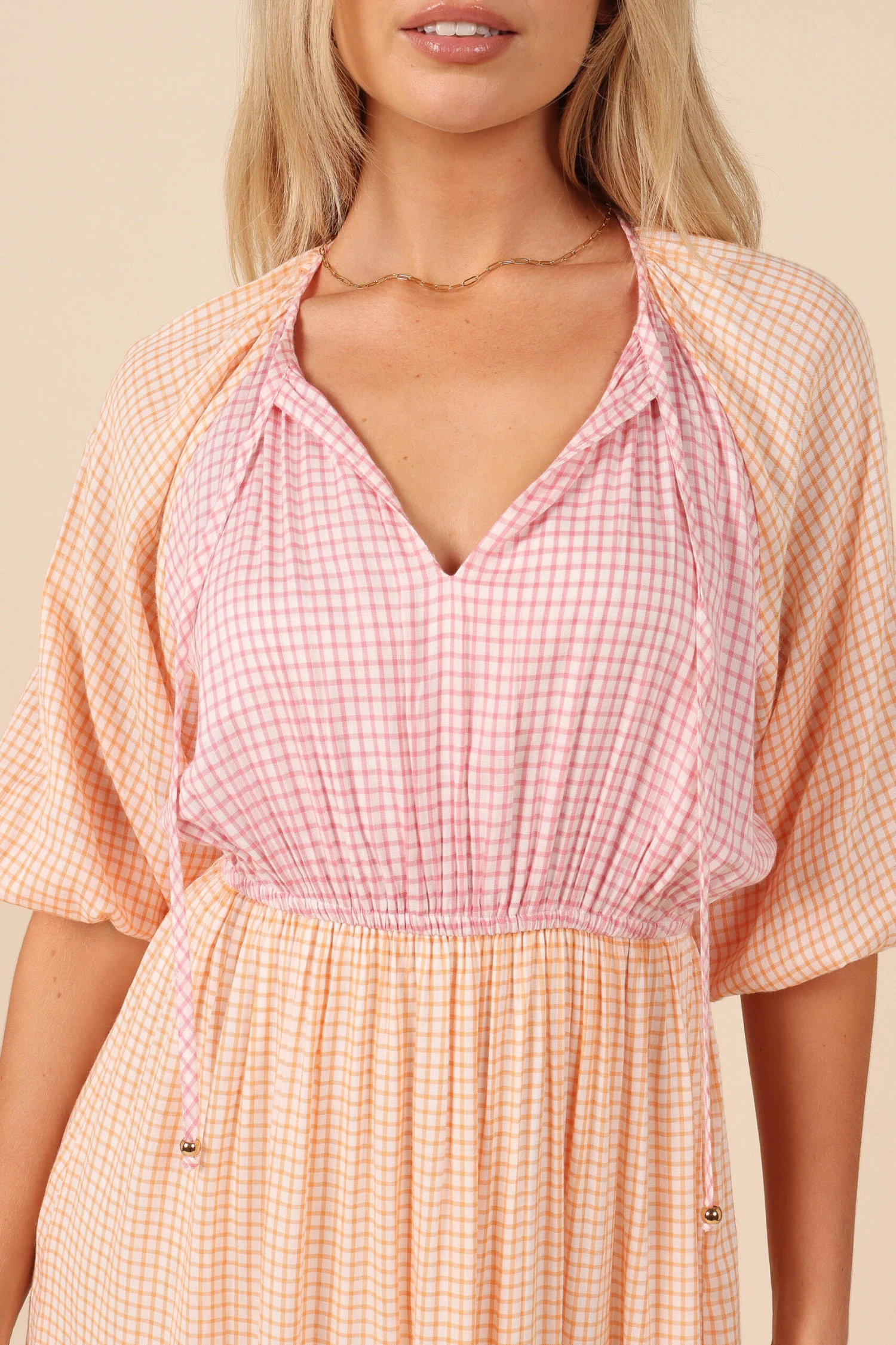 Clarita Tiered Maxi Dress - Gingham Splice 4 Clarita Tiered Maxi Dress - Gingham Splice - Image 2