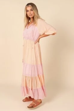 Clarita Tiered Maxi Dress - Gingham Splice 13 Clarita Tiered Maxi Dress - Gingham Splice -Clothing Discount Shop petal and pup usa dresses clarita tiered maxi dress gingham splice 32164274438321