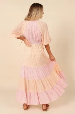 Clarita Tiered Maxi Dress - Gingham Splice 14 Clarita Tiered Maxi Dress - Gingham Splice -Clothing Discount Shop petal and pup usa dresses clarita tiered maxi dress gingham splice 32164274503857