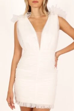 Clementine Mini Dress - White -Clothing Discount Shop petal and pup usa dresses clementine mini dress white 33712114499761