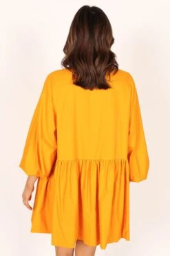 Daisy Long Sleeve Mini Dress - Mustard -Clothing Discount Shop petal and pup usa dresses daisy long sleeve mini dress mustard 33779265601713