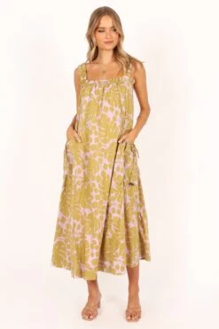 Deva Maxi Dress - Olive 17 Deva Maxi Dress - Olive -Clothing Discount Shop petal and pup usa dresses deva maxi dress olive 33643488215217