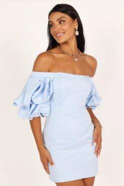 Fern Puff Sleeve Mini Dress - Icy Blue 13 Fern Puff Sleeve Mini Dress - Icy Blue -Clothing Discount Shop petal and pup usa dresses fern puff sleeve mini dress icy blue 33340287647921