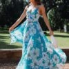 Flourish Maxi Dress - Blue Floral 1 Flourish Maxi Dress - Blue Floral -Clothing Discount Shop petal and pup usa dresses flourish maxi dress blue floral 33537185644721