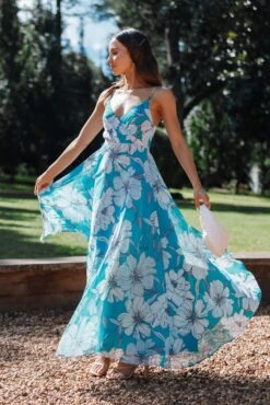Flourish Maxi Dress - Blue Floral