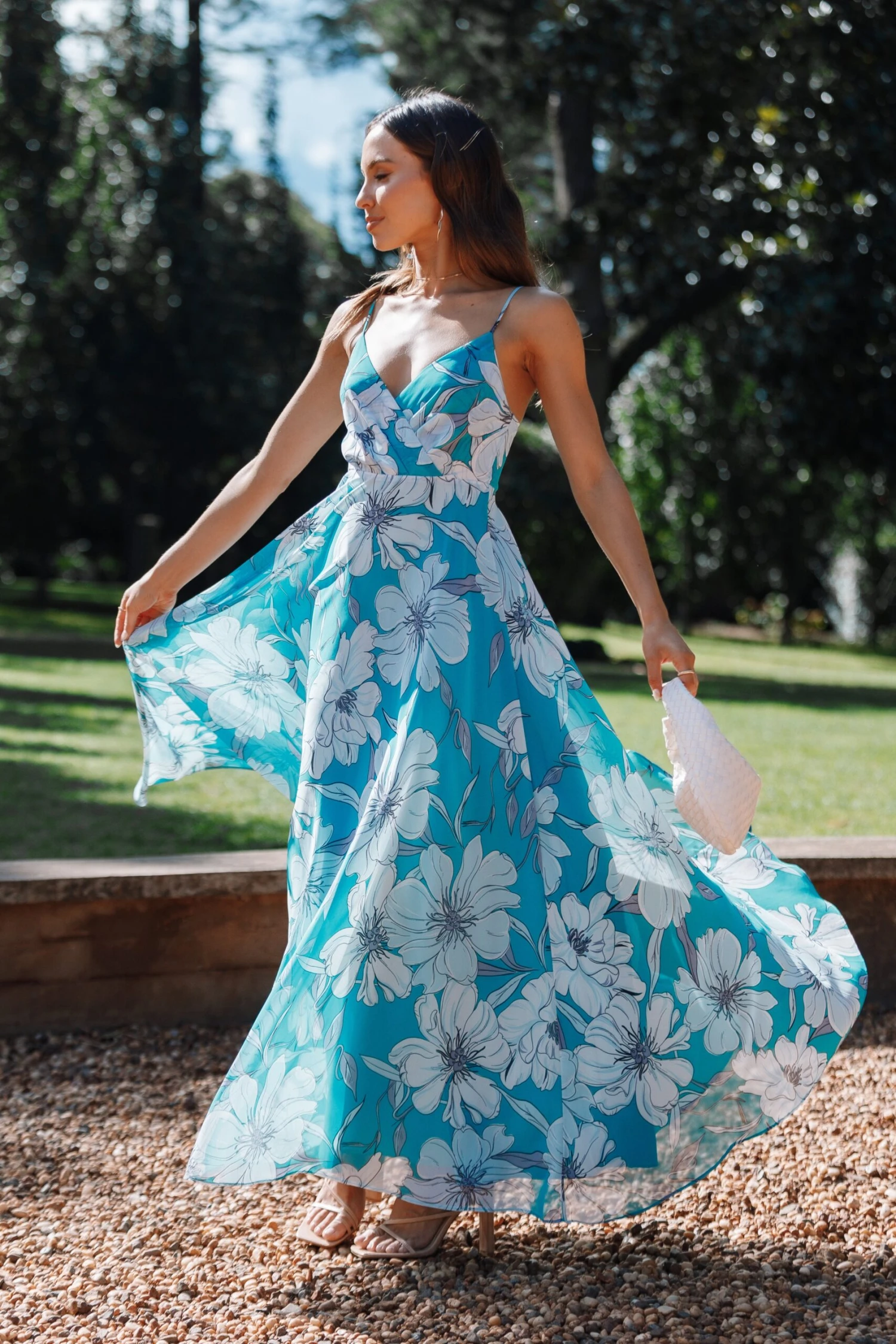 Flourish Maxi Dress - Blue Floral 3 Flourish Maxi Dress - Blue Floral