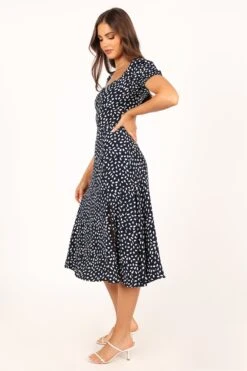 Franklin Dress - Navy Print -Clothing Discount Shop petal and pup usa dresses franklin dress navy print 33712100343985