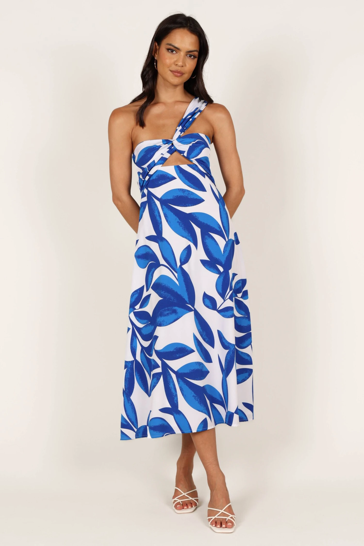 Freddie Midi Dress - White/Blue 7 Freddie Midi Dress - White/Blue - Image 5