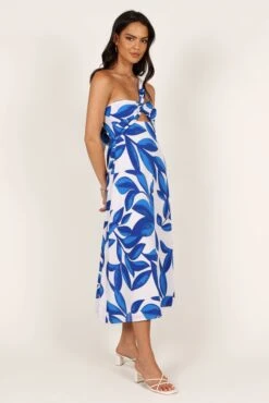 Freddie Midi Dress - White/Blue 20 Freddie Midi Dress - White/Blue -Clothing Discount Shop petal and pup usa dresses freddie midi dress white blue 33173382398129