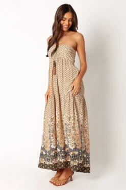 Harlow Halterneck Maxi Dress - Multicoloured -Clothing Discount Shop petal and pup usa dresses harlow halterneck maxi dress multicoloured 34007544266929