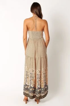 Harlow Halterneck Maxi Dress - Multicoloured -Clothing Discount Shop petal and pup usa dresses harlow halterneck maxi dress multicoloured 34007544299697