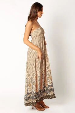 Harlow Halterneck Maxi Dress - Multicoloured -Clothing Discount Shop petal and pup usa dresses harlow halterneck maxi dress multicoloured 34007544332465