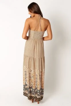 Harlow Halterneck Maxi Dress - Multicoloured -Clothing Discount Shop petal and pup usa dresses harlow halterneck maxi dress multicoloured 34007544463537