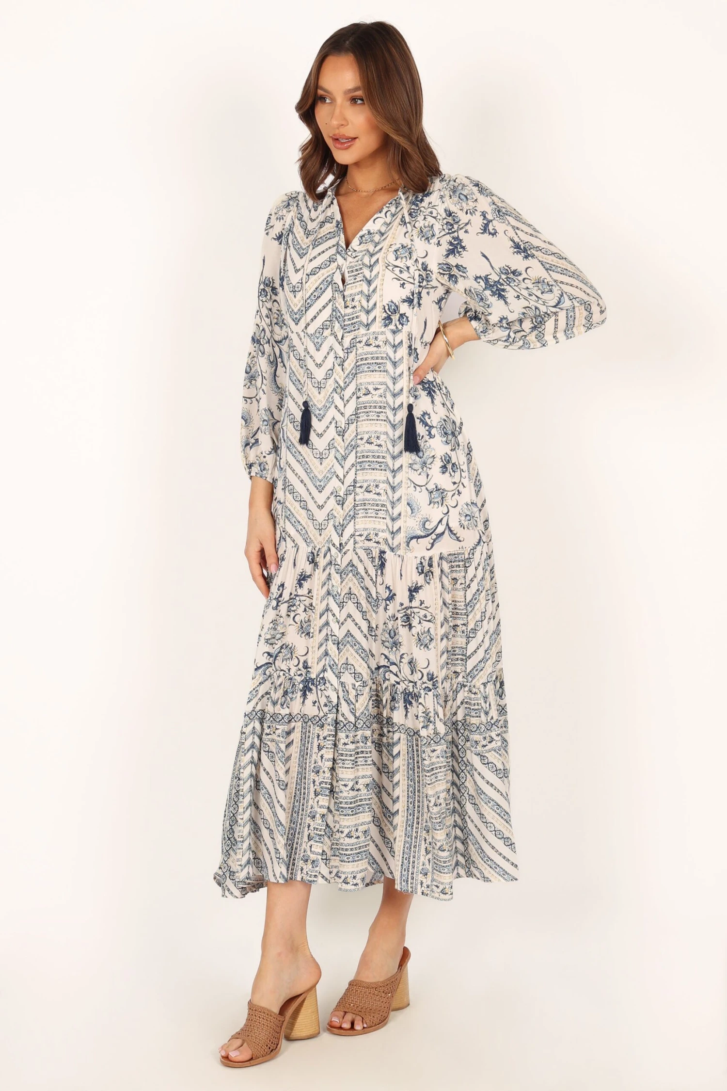 Harper Long Sleeve Maxi Dress - Seaside 12 Harper Long Sleeve Maxi Dress - Seaside - Image 10