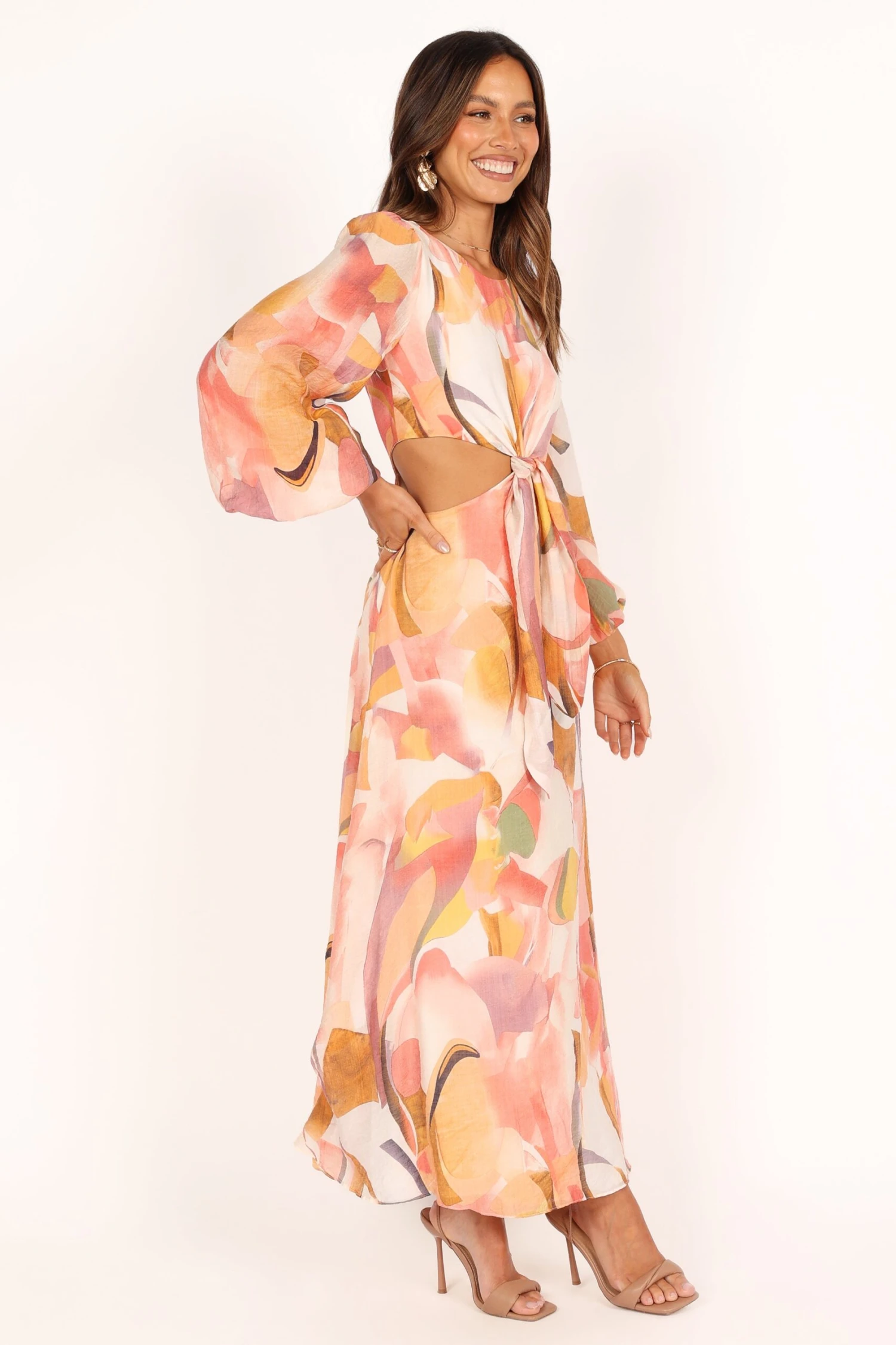 Laquin Long Sleeve Maxi Dress - Pink 8 Laquin Long Sleeve Maxi Dress - Pink - Image 6
