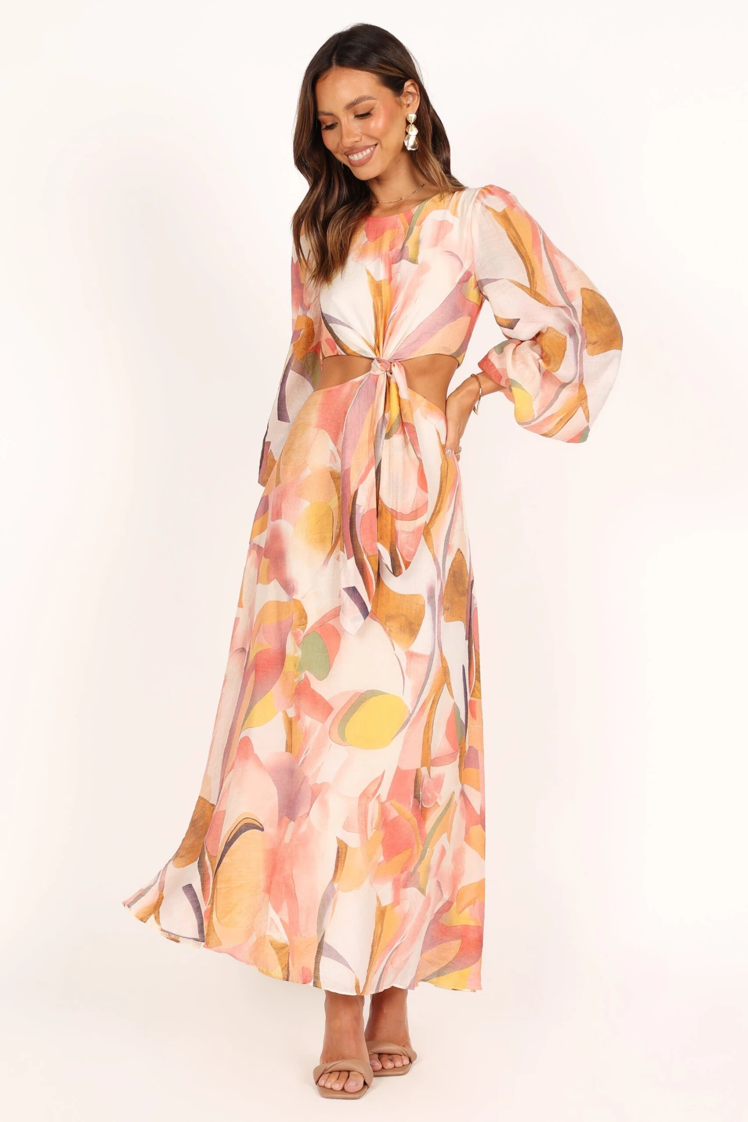 Laquin Long Sleeve Maxi Dress - Pink 3 Laquin Long Sleeve Maxi Dress - Pink