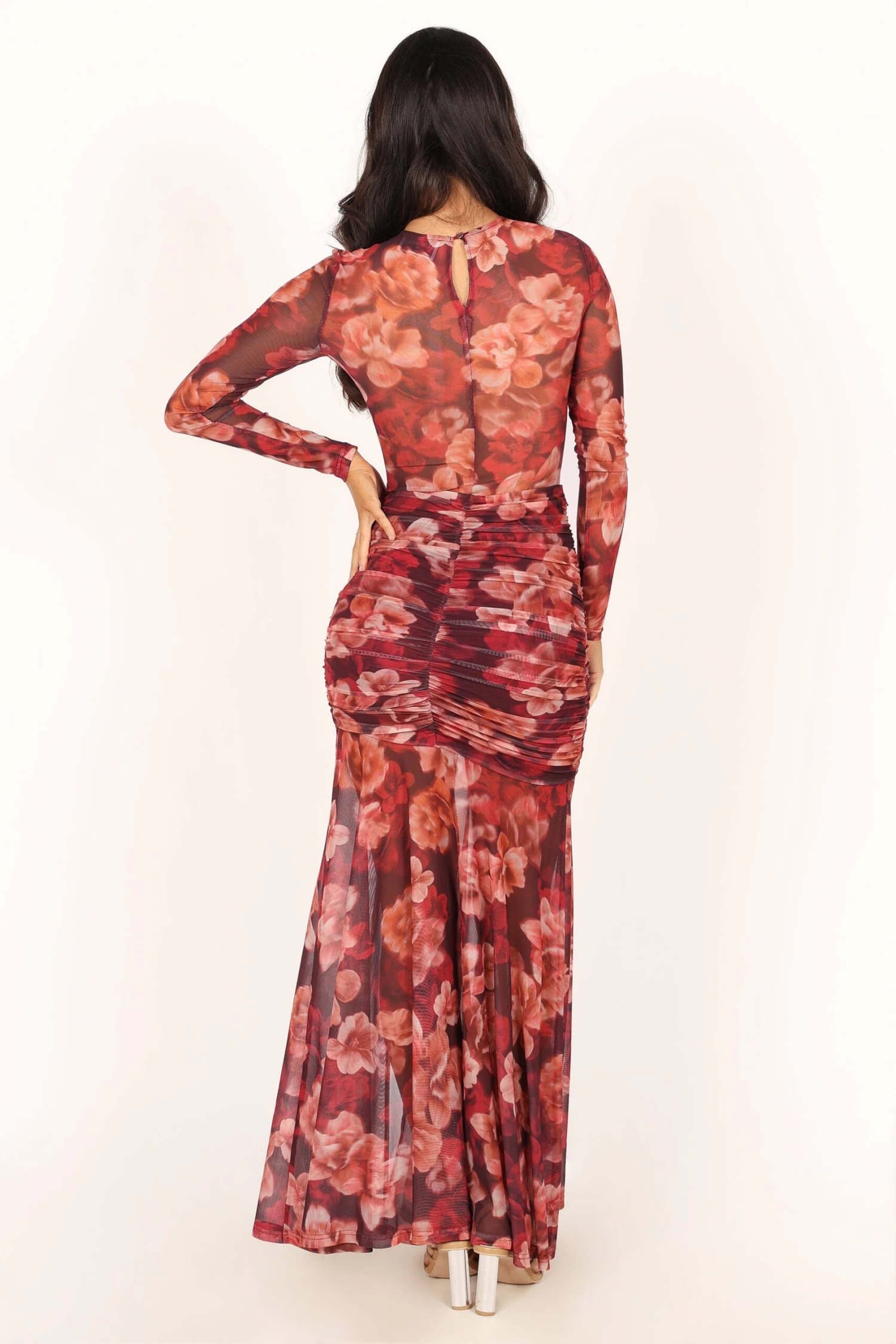 Lucinda Maxi Dress - Wine Floral 4 Lucinda Maxi Dress - Wine Floral - Image 2