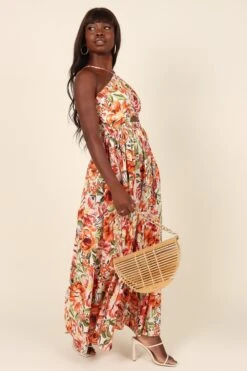 Madeira Dress - Orange Floral -Clothing Discount Shop petal and pup usa dresses madeira dress orange floral 32045298024625