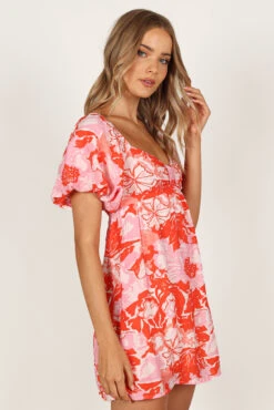 Maggie Mini Dress - Pink/Red Floral 15 Maggie Mini Dress - Pink/Red Floral -Clothing Discount Shop petal and pup usa dresses maggie mini dress pink red floral 33351124615345