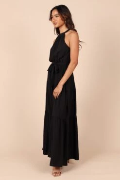 Makayla Halter Maxi Dress - Black 10 Makayla Halter Maxi Dress - Black -Clothing Discount Shop petal and pup usa dresses makayla halter maxi dress black 32257853653169