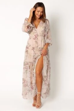 Maria Long Sleeve Maxi Dress - Cream 17 Maria Long Sleeve Maxi Dress - Cream -Clothing Discount Shop petal and pup usa dresses maria long sleeve maxi dress cream 34011642429617