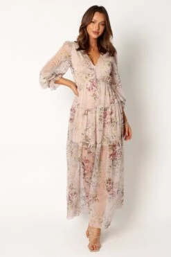 Maria Long Sleeve Maxi Dress - Cream 18 Maria Long Sleeve Maxi Dress - Cream -Clothing Discount Shop petal and pup usa dresses maria long sleeve maxi dress cream 34011642462385